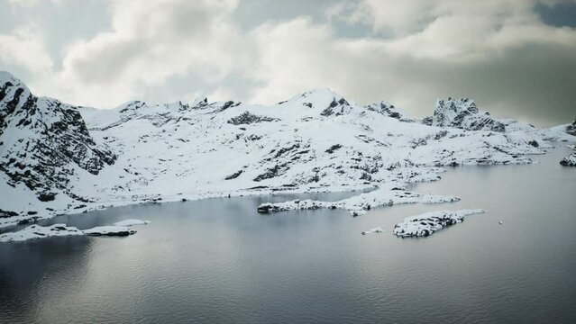 Military airplanes, fighter planes flying fast in the mountains. Beautiful mountain snow-covered landscape. 3D rendering