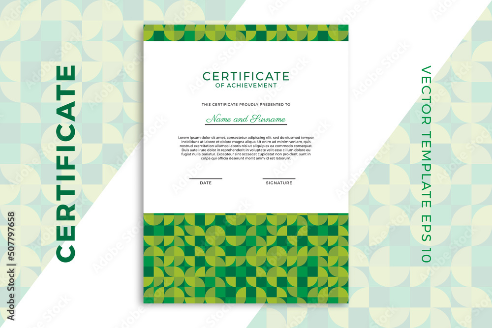 Aufkleber modern diploma vertical template for graduation or course completion. elegant design of certificate 