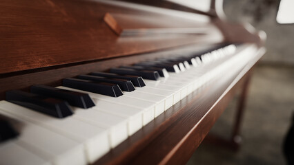 piano keyboard closeup, 3d rendering