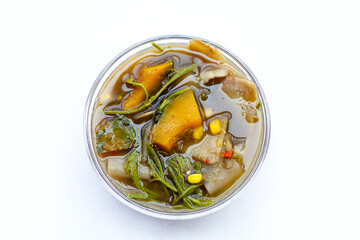 Curry bamboo shoot and pumpkin with acacia pennata