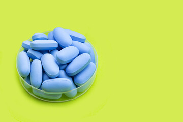 PrEP ( Pre-Exposure Prophylaxis) blue pills used to prevent HIV