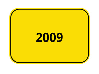 Ortseingangsschild mit Jahreszahl - 2009