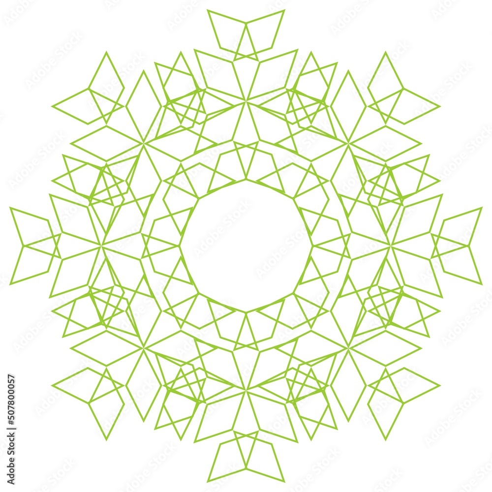 Poster tile vector pattern with green print background