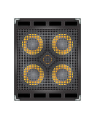 Set of bass and guitar amplifiers and speakers. Concert equipment. Material for rider of artist-musician. Rehearsal combo. Music studio theme. Guitar monitoring. Portable monaural speaker system.