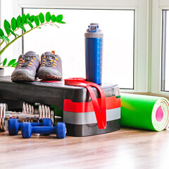 Minimum set of sports equipment for fitness at home