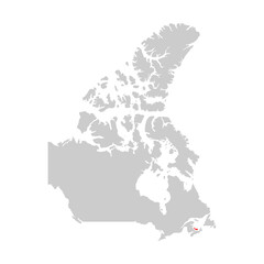 Prince Edward Island highlighted on map of Canada