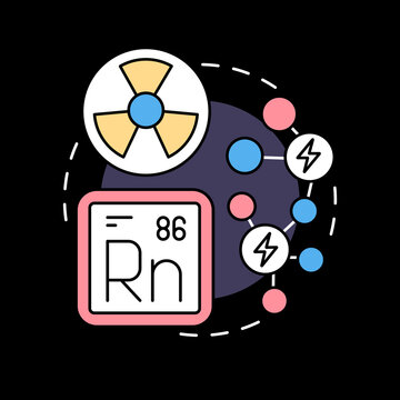 science elements icon on black background clip art preview