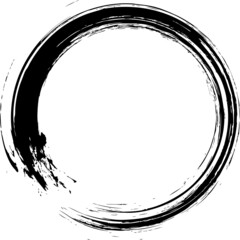 毛筆手書き風の円