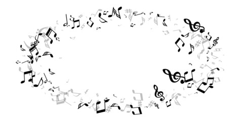 Music note symbols vector backdrop. Melody