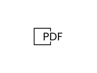 Fototapeta premium PDF letter initial logo design vector illustration