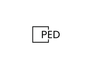 PED Letter Initial Logo Design Vector Illustration