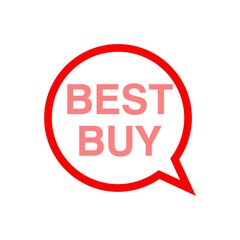 Best buy speech bubble sign icon