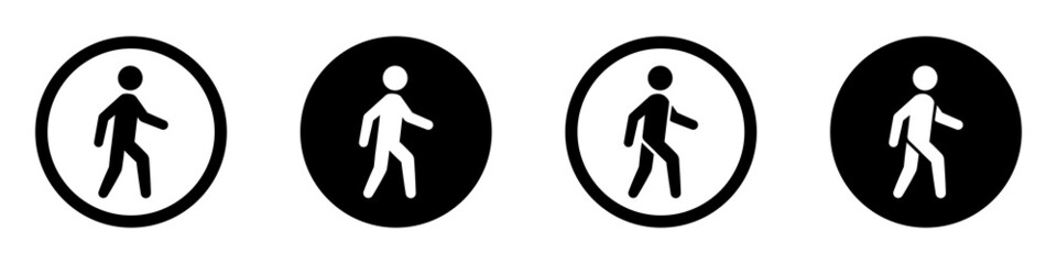 Walking man icon. Pedestrian icon. Man entry icon, vector illustration