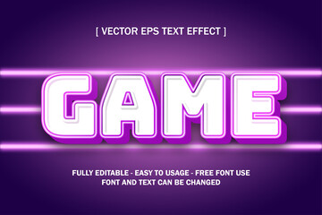 game 3d purple light glow editable text effect font style template background wallpaper banner poster flyer