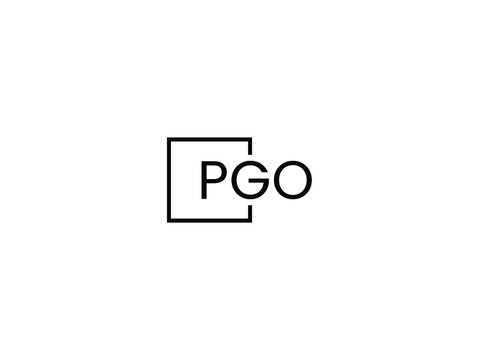 PGO Letter Initial Logo Design Vector Illustration