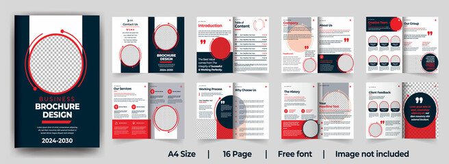 Corporate business profile brochure design template premium brochure design and premium vector Premium Vector for your business.