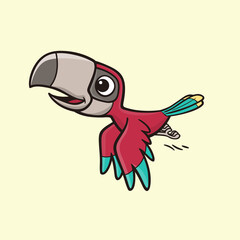 Mascot Character Flying Bird Vector Design Template Inspiration Idea