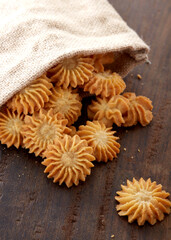 Closeup of baking cookies 