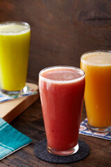 Fresh fruit drinks with gourmet drinks

