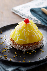 Orange tarts on the table