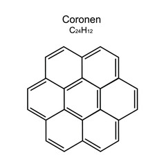 Structural chemical formula on white background