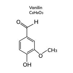 Structural chemical formula on white background
