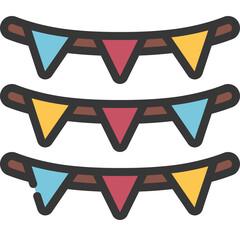 Bunting Decorations Icon