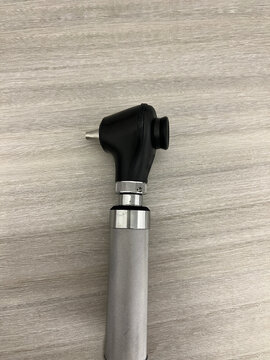 Ear scope on a table used for ear infections and ear problems to see inside