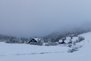 Jizerka settlemen, parts village Korenov, Liberec region, Northern Bohemia, Czech Republic