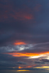 Fototapeta na wymiar clouds at sunset in autumn