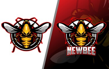 bee gaming mascot esport logo Premium vector