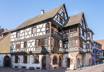 Half-timbered houses in Kaysersberg, Alsace, France
