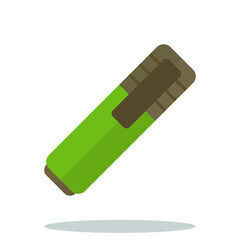 Green thick marker, colored icon, vector illustration

