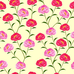 pink red roses pattern. seamless floral pattern. floral print. vintage floral garden. good for wallpaper, textile, fabric, dress, fashion, background.