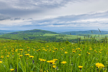 Spring landscape in White Carpathians, Czech Republic