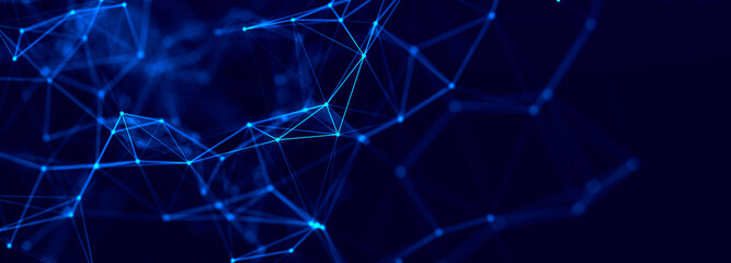 Digital technology background. Network connection dots and lines. Futuristic background for presentation design. 3d