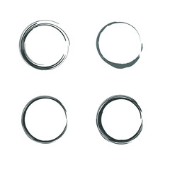  Circle banner set stock illustration on white background.