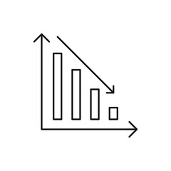 Graph vector for website symbol icon presentation