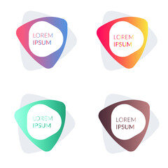 Elegant gradient banners set with text space stock illustration