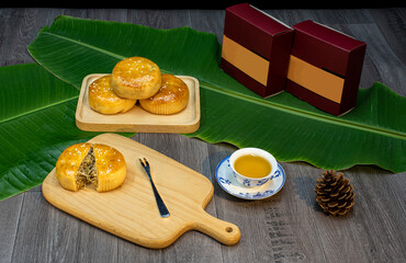 Chinese traditional Mid-Autumn Festival moon cakes