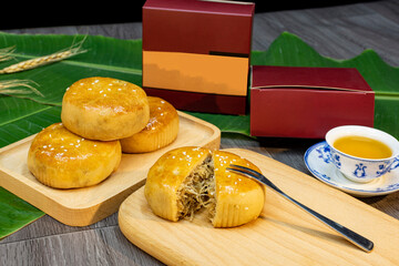 Chinese traditional Mid-Autumn Festival moon cakes