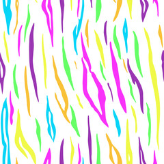 rainbow tiger pattern. rainbow animal print. animal pattern. tiger seamless pattern. good for fabric, wallpaper, textile, dress, fashion, background, backdrop, etc.
