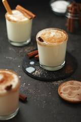 Kogel mogel drink made from eggs with cream