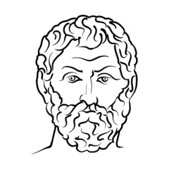 Thales of Miletus modern vector drawing