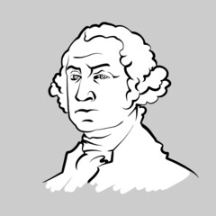George Washington modern vector drawing