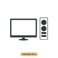 pc icons  symbol vector elements for infographic web