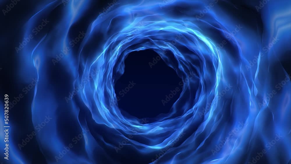 Wall mural abstract fantasy background energy wave tunnel shiny form loop