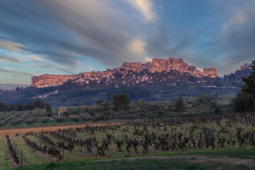 Medieval castle and village, Les Baux-de-Provence, Alpilles mountains, Provence, France
