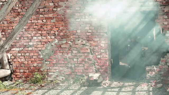 A soldier fires active-reactive grenades.