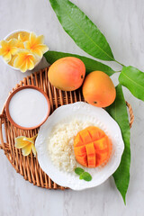 Mango Sticky Rice and Coconut Milk